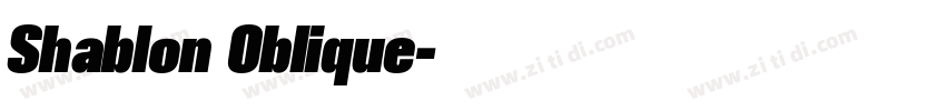 Shablon Oblique字体转换